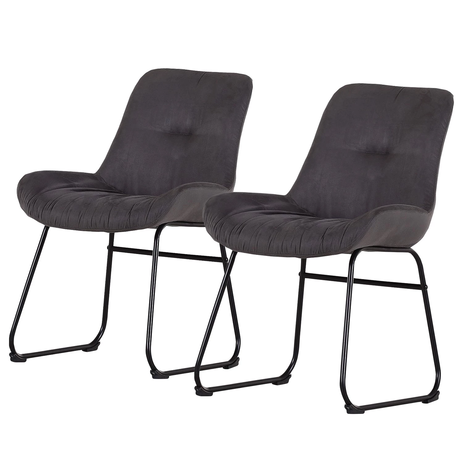 Loftscape Chaises capitonnées Vancouver (lot de 2) - Gris 3 Loftscape Chaises capitonnées Vancouver (lot de 2) - Gris