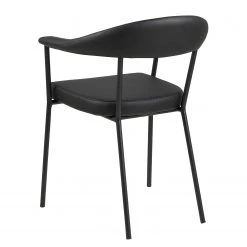 Loftscape Chaises à accoudoirs Otava (lot de 2) - Imitation cuir / Fer - Noir -Chaises Soldes 2022 1000319537 220128 12565700060 DETAILS P000000001000319537