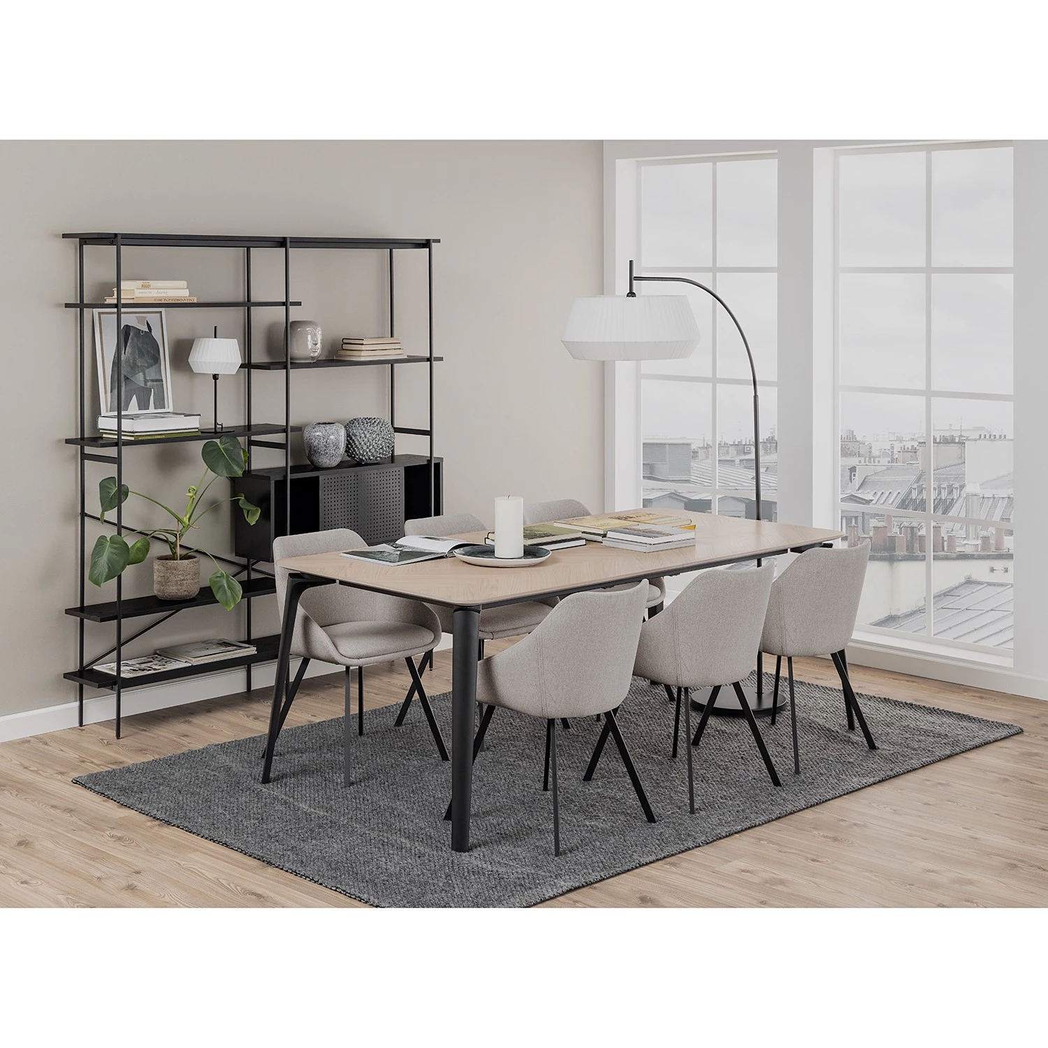 Loftscape Chaises à accoudoirs Melbert (lot de 2) - Gris lumineux 4 Loftscape Chaises à accoudoirs Melbert (lot de 2) - Gris lumineux – Image 2