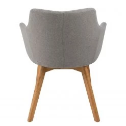 Loftscape Chaises à accoudoirs Kampen II (2) - Tissu / Chêne massif - Gris clair / Chêne -Chaises Soldes 2022 1000319569 220128 12565800060 DETAILS P000000001000319569