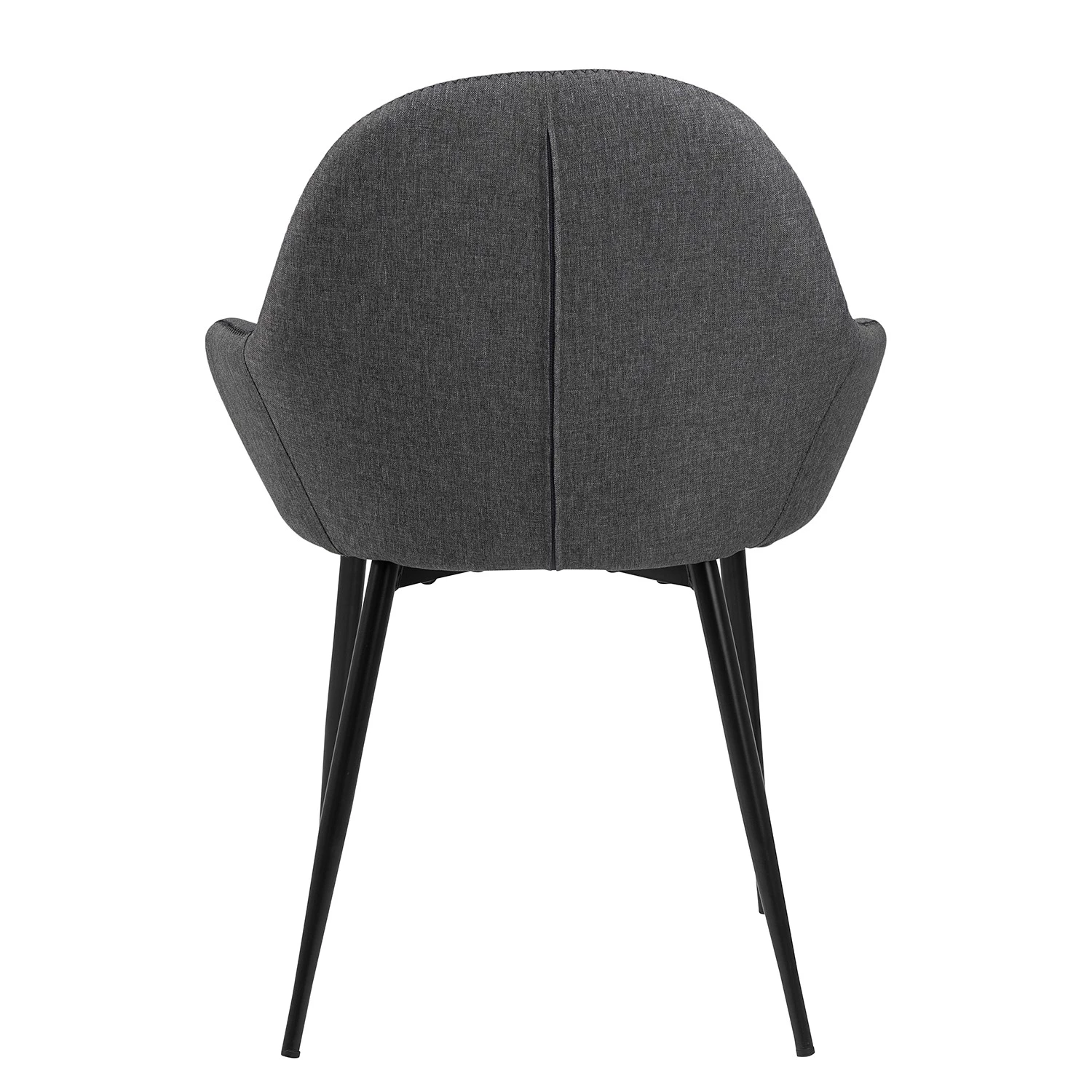 Loftscape Chaises à accoudoirs Kia II (lot de 2) - Tissu / Fer - Gris / Noir 8 Loftscape Chaises à accoudoirs Kia II (lot de 2) - Tissu / Fer - Gris / Noir – Image 6