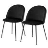 Loftscape Chaises capitonnées Luray (lot de 2) - Noir -Chaises Soldes 2022 1000319582 220128 1257030010 IMAGE P000000001000319582