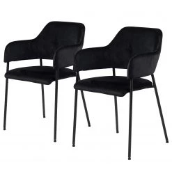 Loftscape Chaises Ă accoudoirs Rapallo (lot de 2) - Noir