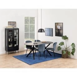 Loftscape Chaises capitonnées Koriella (lot de 2) - Velours côtelé / Fer - Gris / Noir -Chaises Soldes 2022 1000319599 220128 1257100021 MOOD DETAILS P000000001000319599 mood