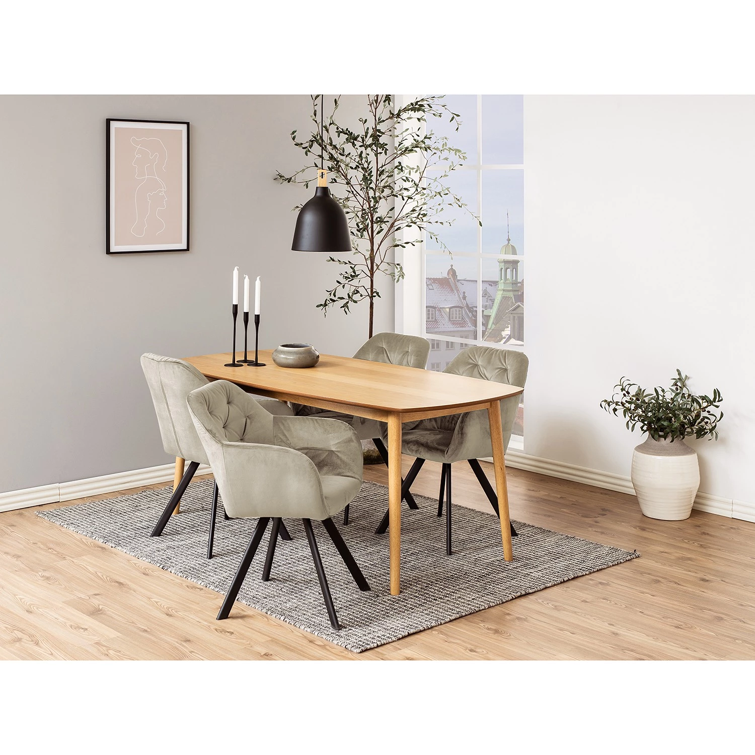 Loftscape Chaise à accoudoirs Roseburg - Blanc ivoire 4 Loftscape Chaise à accoudoirs Roseburg - Blanc ivoire – Image 2