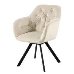 Loftscape Chaise à accoudoirs Roseburg - Blanc ivoire