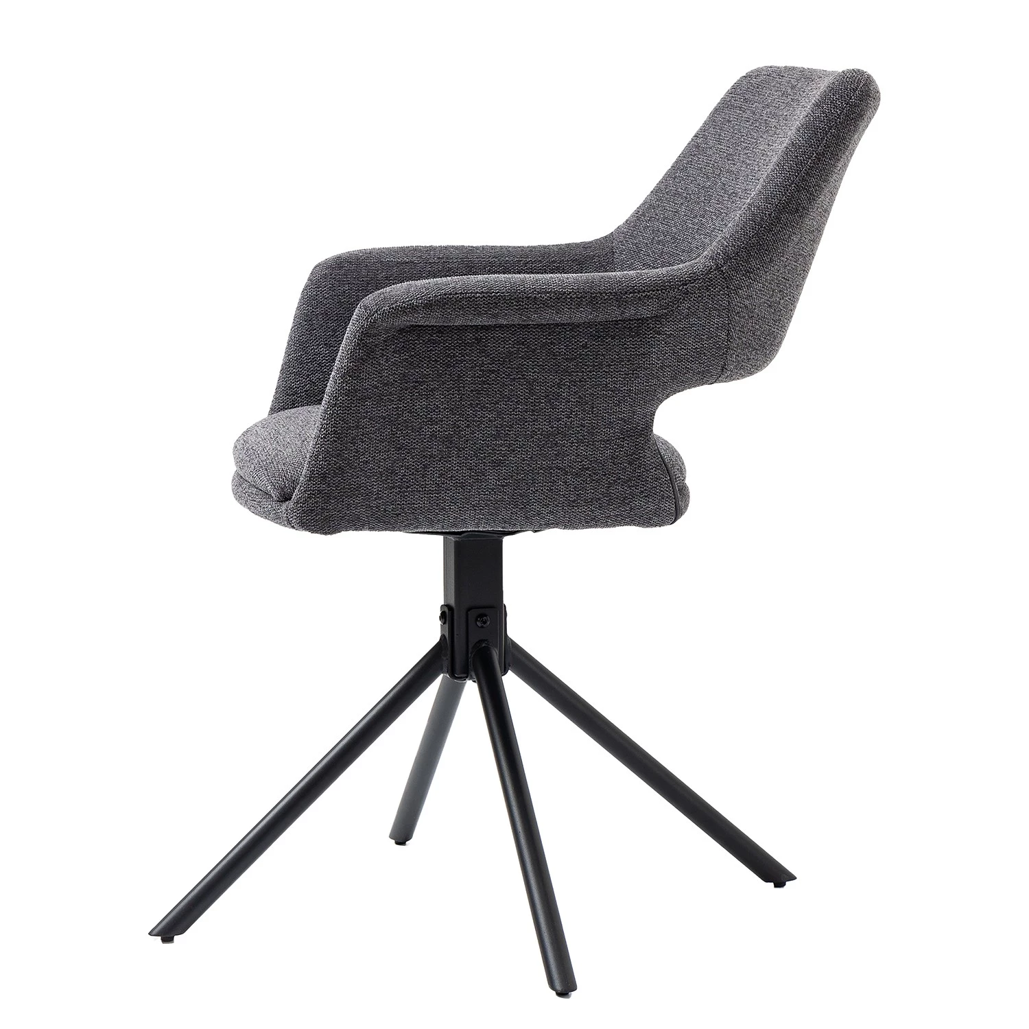 Loftscape Chaise à accoudoirs Keldur II (lot de 2) - Tissu / Acier - Gris / Noir 5 Loftscape Chaise à accoudoirs Keldur II (lot de 2) - Tissu / Acier - Gris / Noir – Image 3