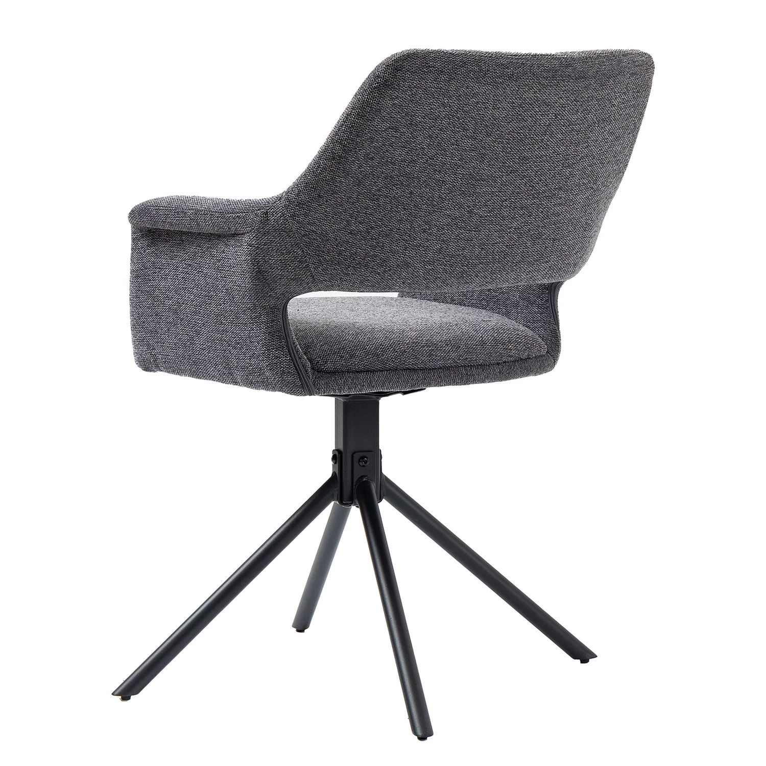 Loftscape Chaise à accoudoirs Keldur II (lot de 2) - Tissu / Acier - Gris / Noir 6 Loftscape Chaise à accoudoirs Keldur II (lot de 2) - Tissu / Acier - Gris / Noir – Image 4