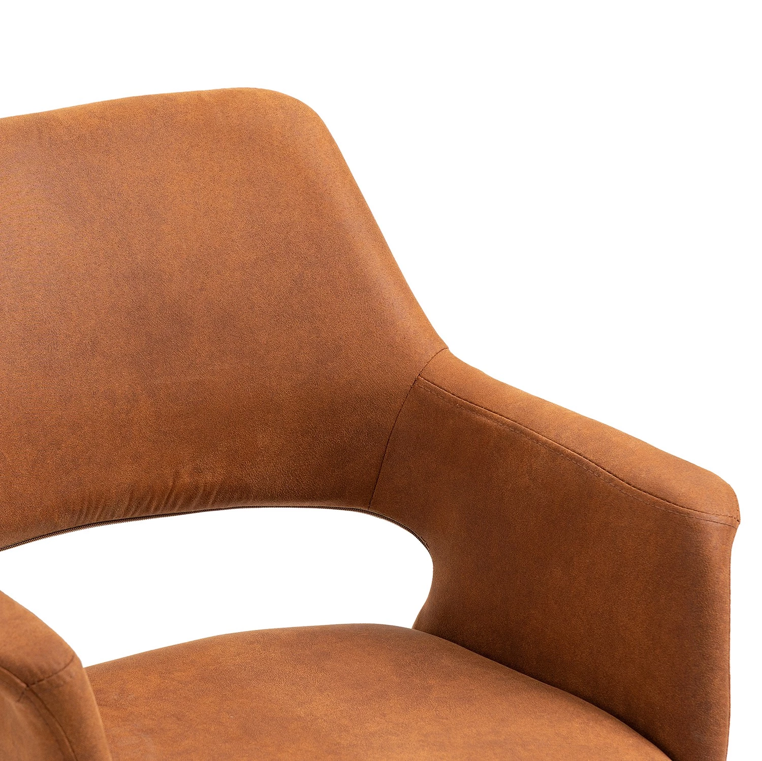 Loftscape Chaises à accoudoirs Moala I (lot de 2) - Microfibre / Acier - Marron vintage / Noir 7 Loftscape Chaises à accoudoirs Moala I (lot de 2) - Microfibre / Acier - Marron vintage / Noir – Image 5