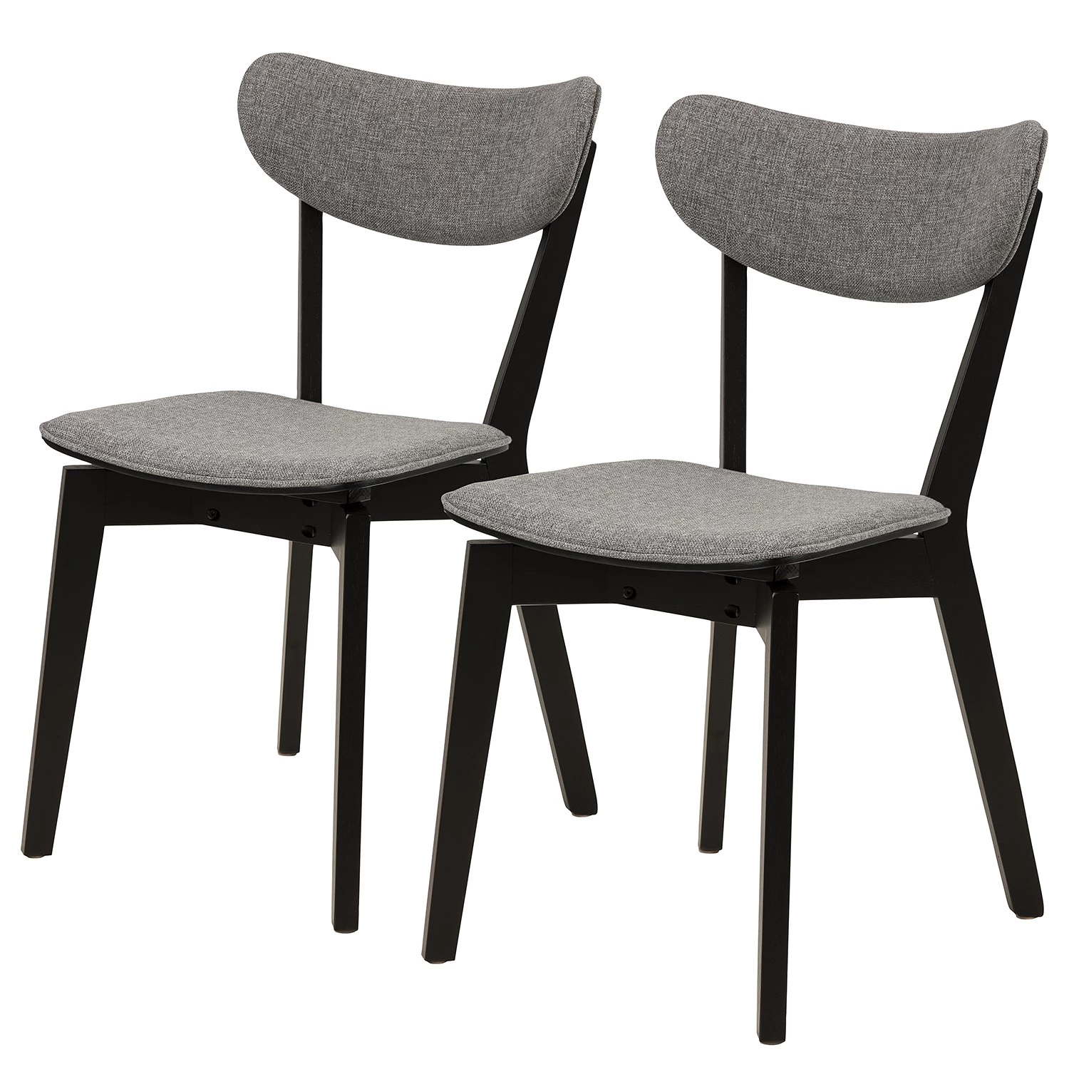 Loftscape Chaises Rigby II (lot de 2) - Tissu / Hévéa massif - Gris / Noir 11 Loftscape Chaises Rigby II (lot de 2) - Tissu / Hévéa massif - Gris / Noir – Image 9
