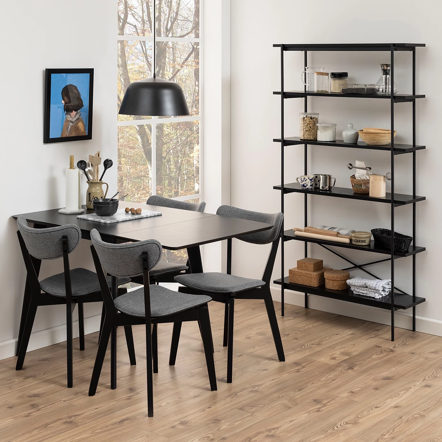 Loftscape Chaises Rigby II (lot de 2) - Tissu / Hévéa massif - Gris / Noir 12 Loftscape Chaises Rigby II (lot de 2) - Tissu / Hévéa massif - Gris / Noir – Image 10