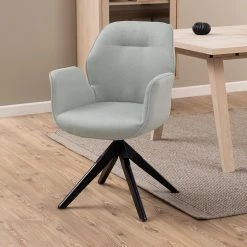 Norrwood Chaise à accoudoirs Ternant - Gris lumineux - Hévéa noir -Chaises Soldes 2022 1000339096 220401 021 MOOD DETAILS P000000001000339096 mood