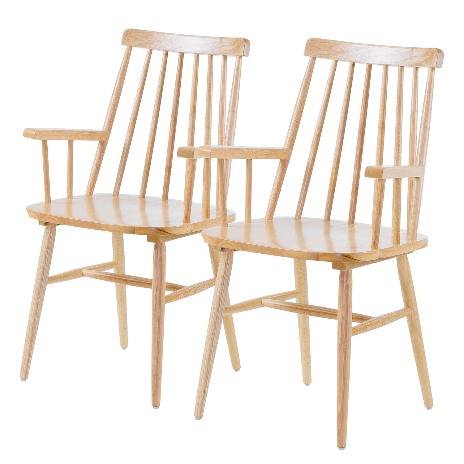 Naturoo Chaises à accoudoirs Tara (lot de 2) - Hévéa 3 Naturoo Chaises à accoudoirs Tara (lot de 2) - Hévéa