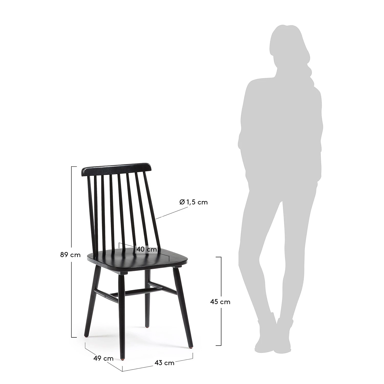 Mørteens Chaises Tara (lot de 2) - Noir 9 Mørteens Chaises Tara (lot de 2) - Noir – Image 7