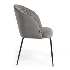 Loftscape Chaises Lumi III (lot de 2) - Velours / Acier - Gris / Noir -Chaises Soldes 2022 1000340198 220414 030 DETAILS P000000001000340198