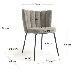 Loftscape Chaises capitonnées Crombie (2er-Set) - Sahara -Chaises Soldes 2022 1000340214 220414 500 SKETCH DETAILS P000000001000340214 sketch