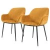 Loftscape Chaises accoudoirs Kusamo III (lot de 2) - Jaune doré -Chaises Soldes 2022 1000340254 220414 010 IMAGE P000000001000340254