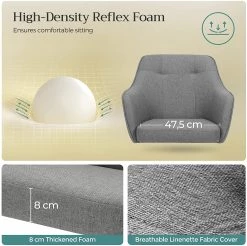 Fredriks Chaise de bureau Roydale - Gris -Chaises Soldes 2022 1000343527 220407 501 SKETCH DETAILS P000000001000343527 sketch