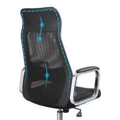 Fredriks Chaise de bureau Potom - Tissu / Mesh / Acier - Noir / Chrome -Chaises Soldes 2022 1000343532 220407 040 DETAILS P000000001000343532