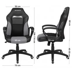 Fredriks Chaise de bureau Save - Imitation cuir / Matière plastique - Noir / Gris 15 Fredriks Chaise de bureau Save - Imitation cuir / Matière plastique - Noir / Gris -Chaises Soldes 2022 1000343535 220407 500 SKETCH DETAILS P000000001000343535 sketch