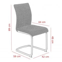 Red Living Chaises cantilever Playa II (lot de 2) - Tissu / Acier - Gris / Noir 15 Red Living Chaises cantilever Playa II (lot de 2) - Tissu / Acier - Gris / Noir -Chaises Soldes 2022 1000343826 220406 500 SKETCH DETAILS P000000001000343826 sketch