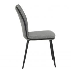 Red Living Chaises capitonnées Plemy (lot de 2) - Gris -Chaises Soldes 2022 1000343830 220406 035 DETAILS P000000001000343830