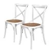 Butlers Chaises CROSS COUNTRY (lot de 2) - Bois d’orme / Rotin - Blanc -Chaises Soldes 2022 1000343992 220406 010 IMAGE P000000001000343992