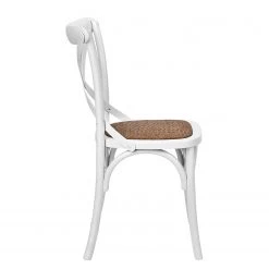 Butlers Chaises CROSS COUNTRY (lot de 2) - Bois d’orme / Rotin - Blanc -Chaises Soldes 2022 1000343992 220406 030 DETAILS P000000001000343992