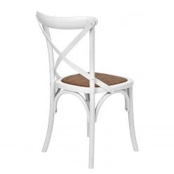 Butlers Chaises CROSS COUNTRY (lot de 2) - Bois d’orme / Rotin - Blanc -Chaises Soldes 2022 1000343992 220406 040 DETAILS P000000001000343992