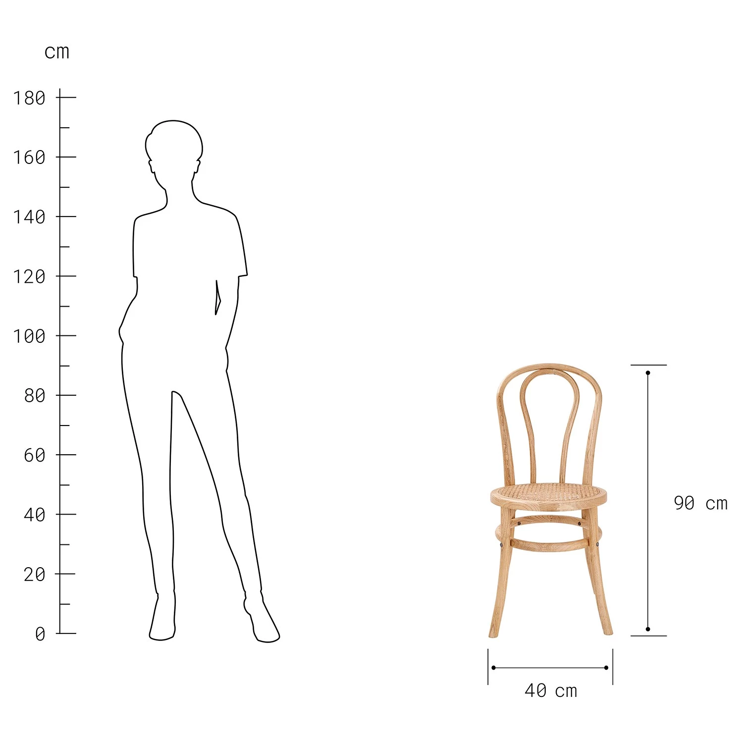 Butlers Chaises WIENER MELANGE (lot de 2) - Bois d’orme / Rotin - Naturel 12 Butlers Chaises WIENER MELANGE (lot de 2) - Bois d’orme / Rotin - Naturel – Image 10