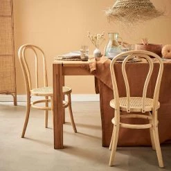 Butlers Chaises WIENER MELANGE (lot de 4) - Bois d’orme / Rotin - Naturel -Chaises Soldes 2022 1000344072 220406 022 MOOD DETAILS P000000001000344072 mood