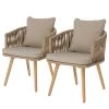 Norrwood Chaises Secu (lot de 2) - Tissu / Acacia massif - Taupe / Acacia -Chaises Soldes 2022 1000344474 220412 010 IMAGE P000000001000344474