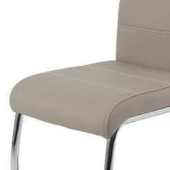 Loftscape Chaise cantilever La Paz - Imitation cuir / Métal - Chrome - Cappuccino - Lot de 4 21 Loftscape Chaise cantilever La Paz - Imitation cuir / Métal - Chrome - Cappuccino - Lot de 4 -Chaises Soldes 2022 1000352382 220610 081 DETAILS P000000001000352382