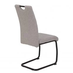 Loftscape Chaise cantilever La Paz III - Tissu / Métal - Noir - Gris - Lot de 4 -Chaises Soldes 2022 1000352411 220610 060 DETAILS P000000001000352411