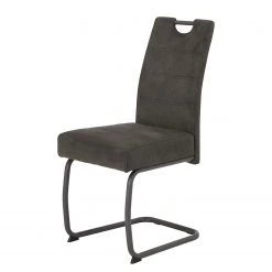 Loftscape Chaise cantilever Frenois - Microfibre / Acier - Anthracite - Lot de 4 15 Loftscape Chaise cantilever Frenois - Microfibre / Acier - Anthracite - Lot de 4 -Chaises Soldes 2022 1000352416 220610 030 DETAILS P000000001000352416