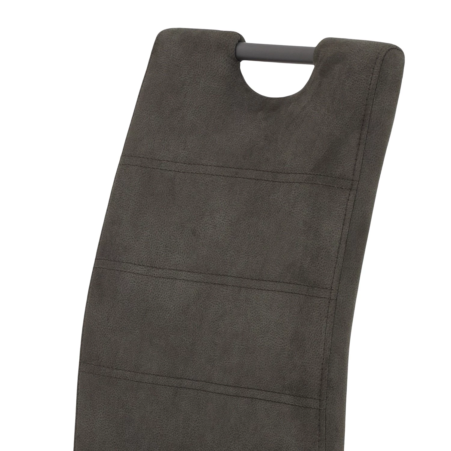 Loftscape Chaise cantilever Frenois - Microfibre / Acier - Anthracite - Lot de 4 10 Loftscape Chaise cantilever Frenois - Microfibre / Acier - Anthracite - Lot de 4 – Image 8