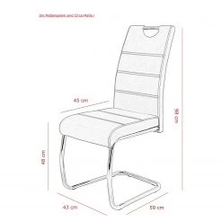 Loftscape Chaise cantilever Frenois - Microfibre / Acier - Anthracite - Lot de 4 23 Loftscape Chaise cantilever Frenois - Microfibre / Acier - Anthracite - Lot de 4 -Chaises Soldes 2022 1000352416 220610 500 SKETCH DETAILS P000000001000352416 sketch
