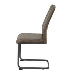 Loftscape Chaise cantilever Lajo - Microfibre / Acier - Limon - Lot de 4 -Chaises Soldes 2022 1000352429 220610 050 DETAILS P000000001000352429