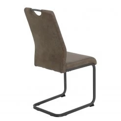 Loftscape Chaise cantilever Lajo - Microfibre / Acier - Limon - Lot de 4 -Chaises Soldes 2022 1000352429 220610 060 DETAILS P000000001000352429