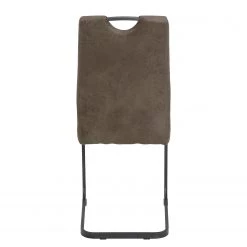 Loftscape Chaise cantilever Lajo - Microfibre / Acier - Limon - Lot de 4 -Chaises Soldes 2022 1000352429 220610 070 DETAILS P000000001000352429