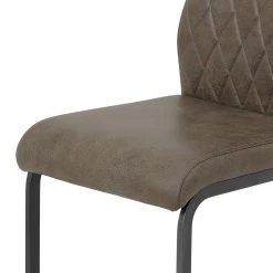 Loftscape Chaise cantilever Lajo - Microfibre / Acier - Limon - Lot de 4 -Chaises Soldes 2022 1000352429 220610 081 DETAILS P000000001000352429