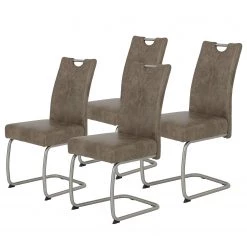 Red Living Chaise cantilever Manniku - Limon - Lot de 4