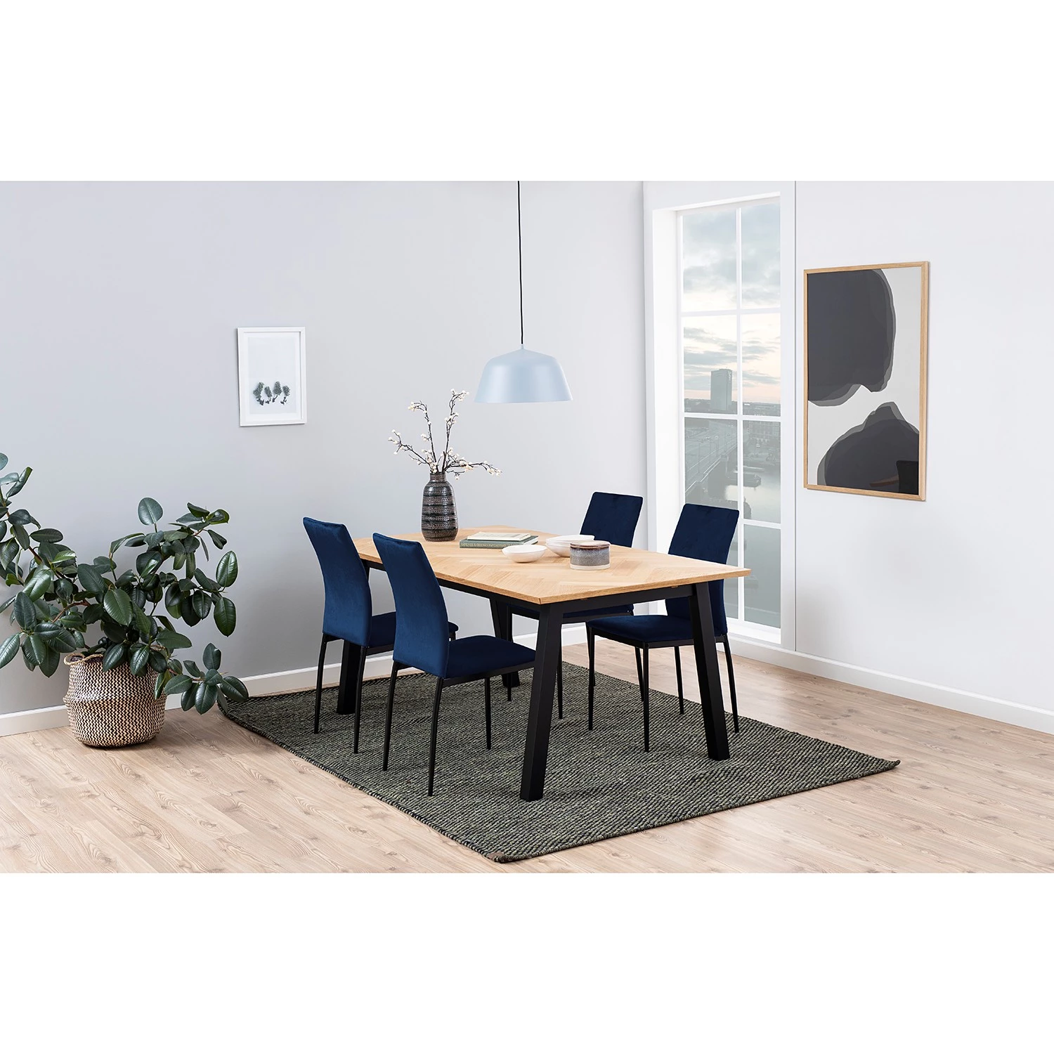 Loftscape Chaises capitonnées Domenica III (4) - Bleu lagon 4 Loftscape Chaises capitonnées Domenica III (4) - Bleu lagon – Image 2