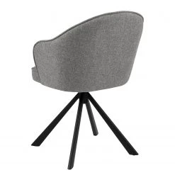 Loftscape Chaise à accoudoirs Chamby II - Tissu / Fer - Gris clair / Noir -Chaises Soldes 2022 1000357415 220621 050 DETAILS P000000001000357415