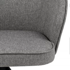 Loftscape Chaise à accoudoirs Chamby II - Tissu / Fer - Gris clair / Noir -Chaises Soldes 2022 1000357415 220621 070 DETAILS P000000001000357415