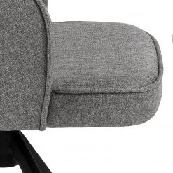 Loftscape Chaise à accoudoirs Chamby II - Tissu / Fer - Gris clair / Noir -Chaises Soldes 2022 1000357415 220621 080 DETAILS P000000001000357415