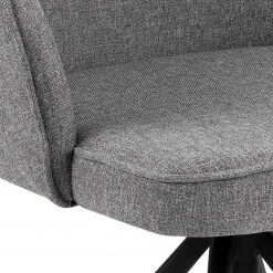 Loftscape Chaise à accoudoirs Chamby II - Tissu / Fer - Gris clair / Noir -Chaises Soldes 2022 1000357415 220621 090 DETAILS P000000001000357415