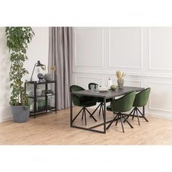 Loftscape Chaise à accoudoirs Chamby I - Velours / Fer - Vert foncé / Noir -Chaises Soldes 2022 1000357419 220621 021 MOOD DETAILS P000000001000357419 mood