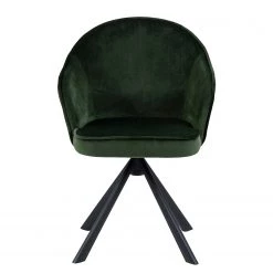 Loftscape Chaise à accoudoirs Chamby I - Velours / Fer - Vert foncé / Noir -Chaises Soldes 2022 1000357419 220621 030 DETAILS P000000001000357419