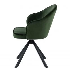 Loftscape Chaise à accoudoirs Chamby I - Velours / Fer - Vert foncé / Noir -Chaises Soldes 2022 1000357419 220621 040 DETAILS P000000001000357419